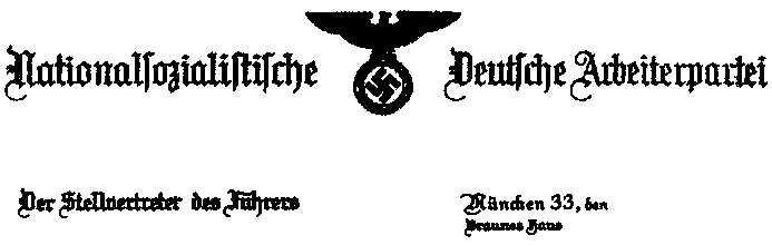 Briefkopf der NSDAP